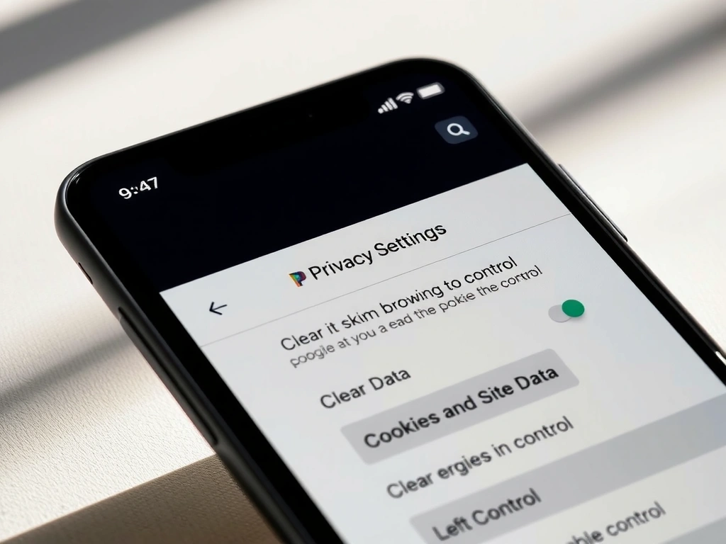 Browser privacy settings screen