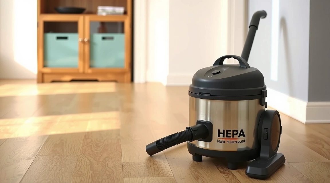 HEPA-filtered backpack vacuum