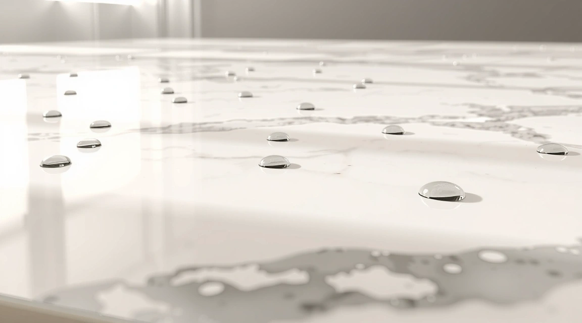 pH-neutral floor solution on marble